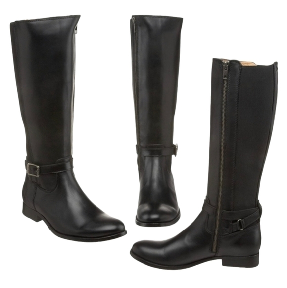 Frye Womens Melissa Gore Leather Tall 77291 Riding Moto boots shoes sz 6.5B
